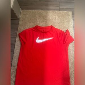 Nike Red Dri-FIT Shirt with Black Logo